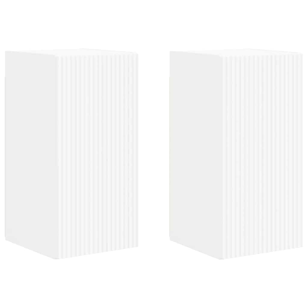 TV sieninė spintelė 2 pcs Balta 30 x 31 x 60 cm