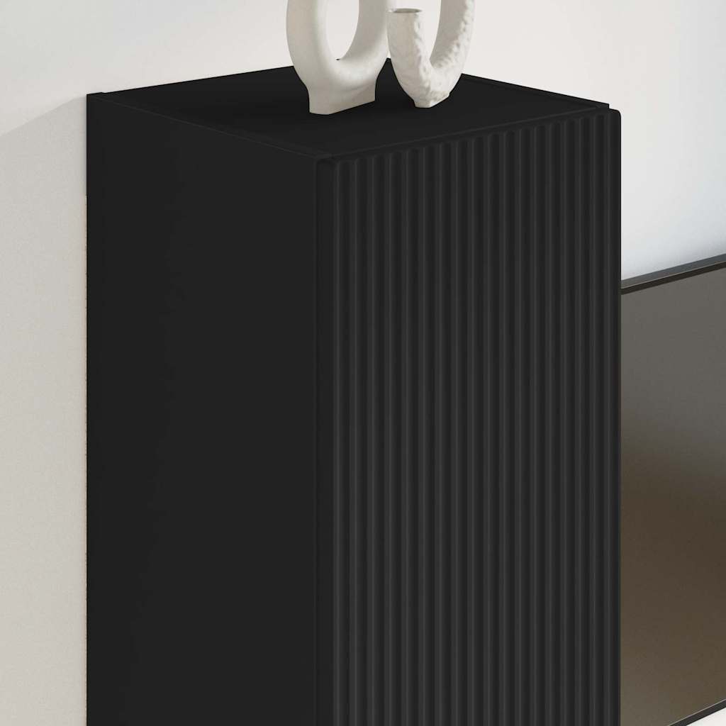 TV Wall Cabinet Black 30 x 31 x 60 cm Engineered Wood