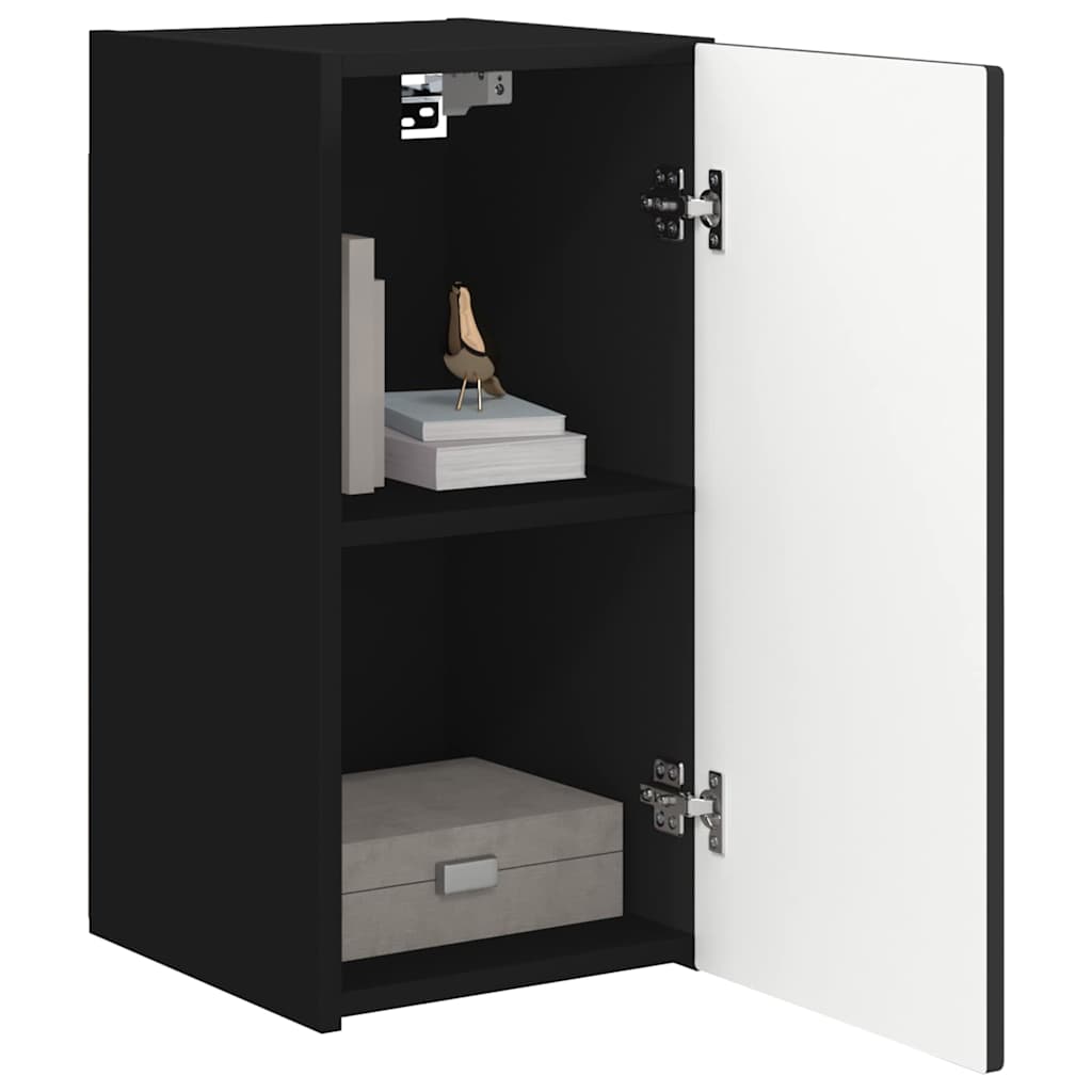 TV Wall Cabinet Black 30 x 31 x 60 cm Engineered Wood