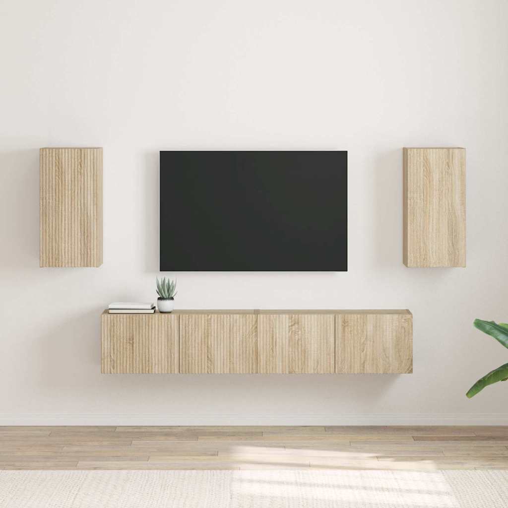 TV sieninė spintelė 2 pcs Sonoma 30 x 31 x 60 cm
