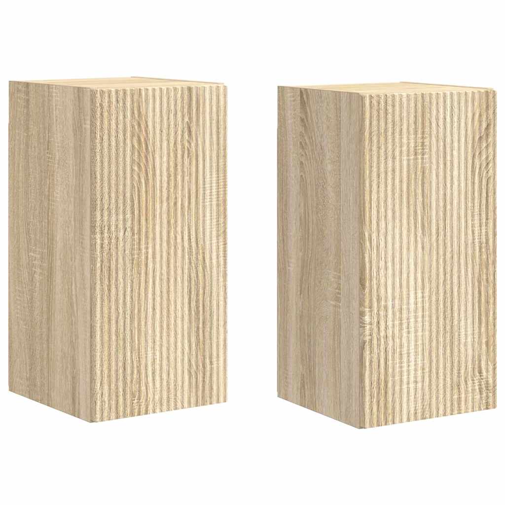 TV sieninė spintelė 2 pcs Sonoma 30 x 31 x 60 cm