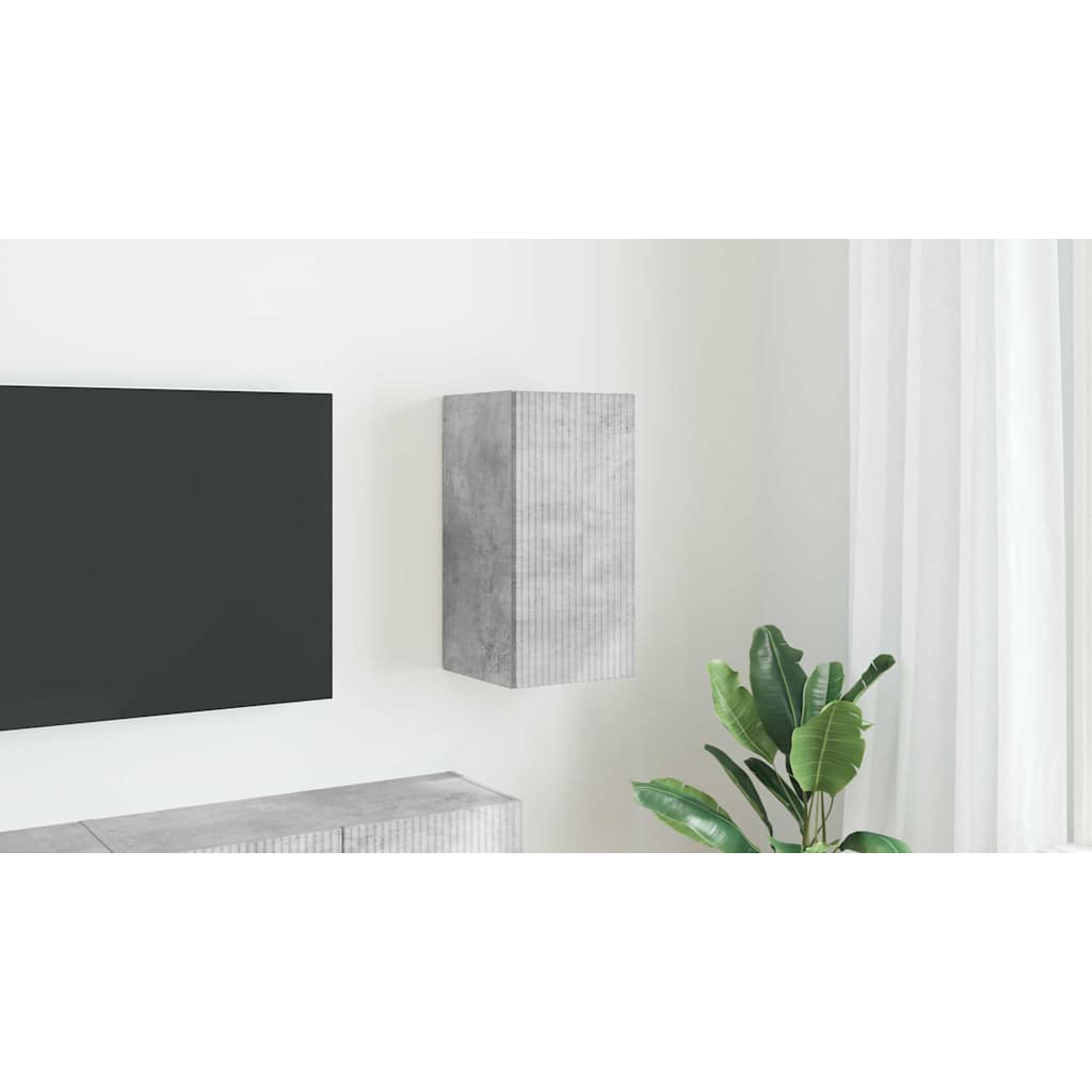 TV sieninė spintelė Betoninė 30 x 31 x 60 cm Apdirbta mediena
