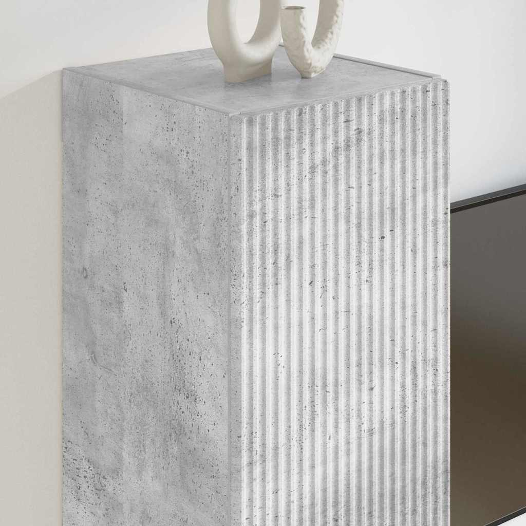 TV sieninė spintelė 2 pcs Betoninė 30 x 31 x 60 cm