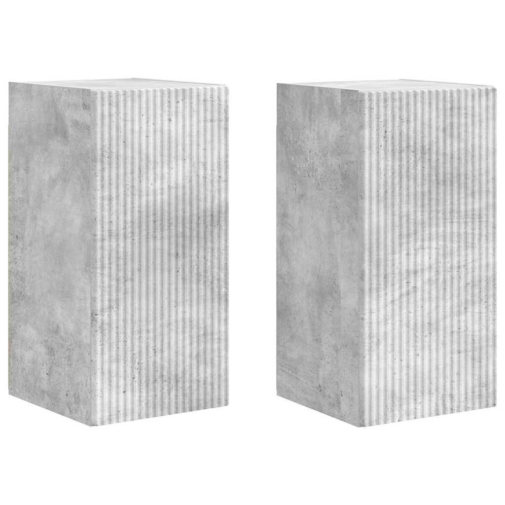TV sieninė spintelė 2 pcs Betoninė 30 x 31 x 60 cm