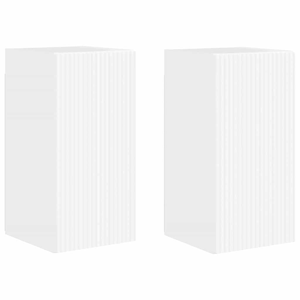 Wall TV Cabinet 2 pcs High Gloss White 30 x 31 x 60 cm