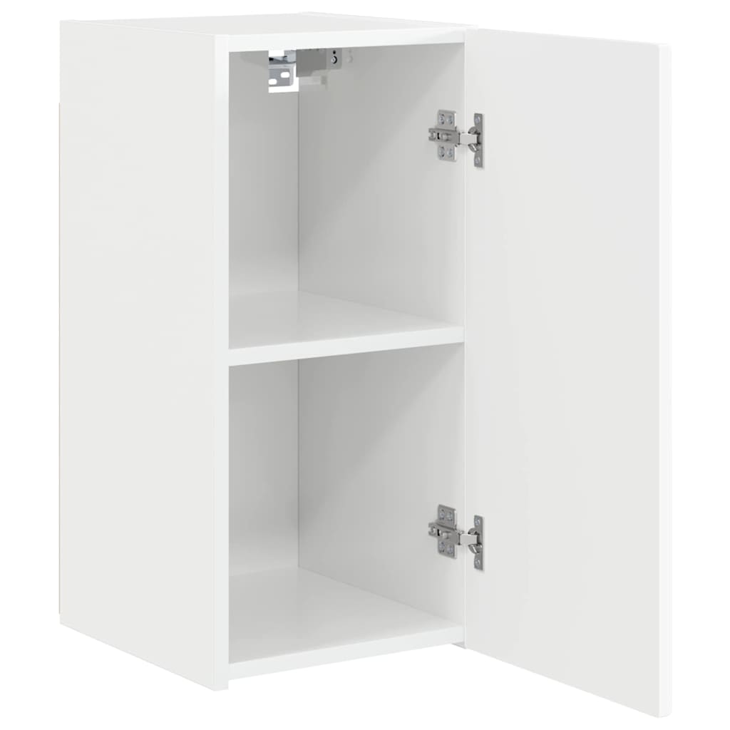 Wall TV Cabinet 2 pcs High Gloss White 30 x 31 x 60 cm