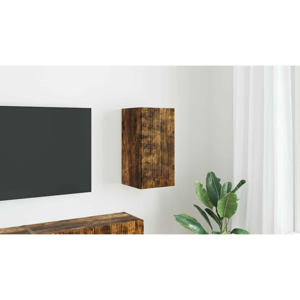 TV Wall Cabinet Smoked Oak 30 x 31 x 60 cm