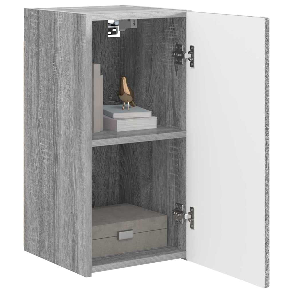TV sieninė spintelė 2 pcs Pilkas Sonoma 30 x 31 x 60 cm
