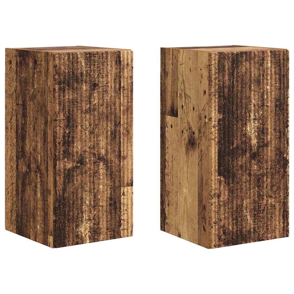 TV sieninė spintelė 2 pcs Senovinis medis 30 x 31 x 60 cm
