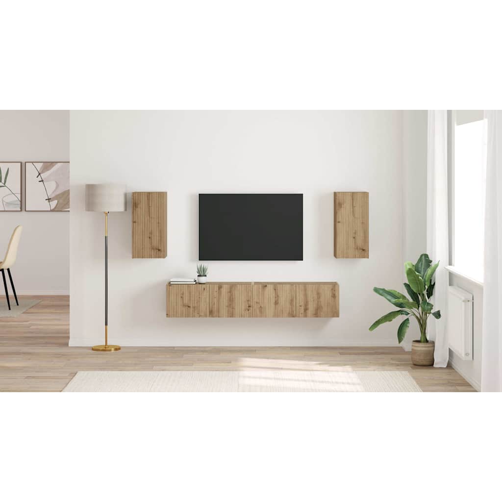 TV sieninė spintelė 2 pcs Meistrų ąžuolas 30 x 31 x 60 cm