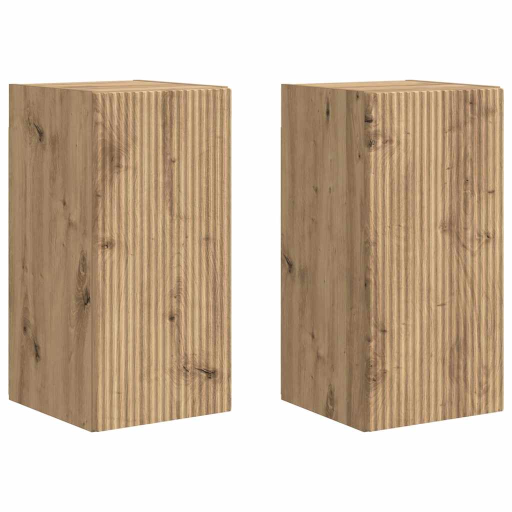 TV sieninė spintelė 2 pcs Meistrų ąžuolas 30 x 31 x 60 cm
