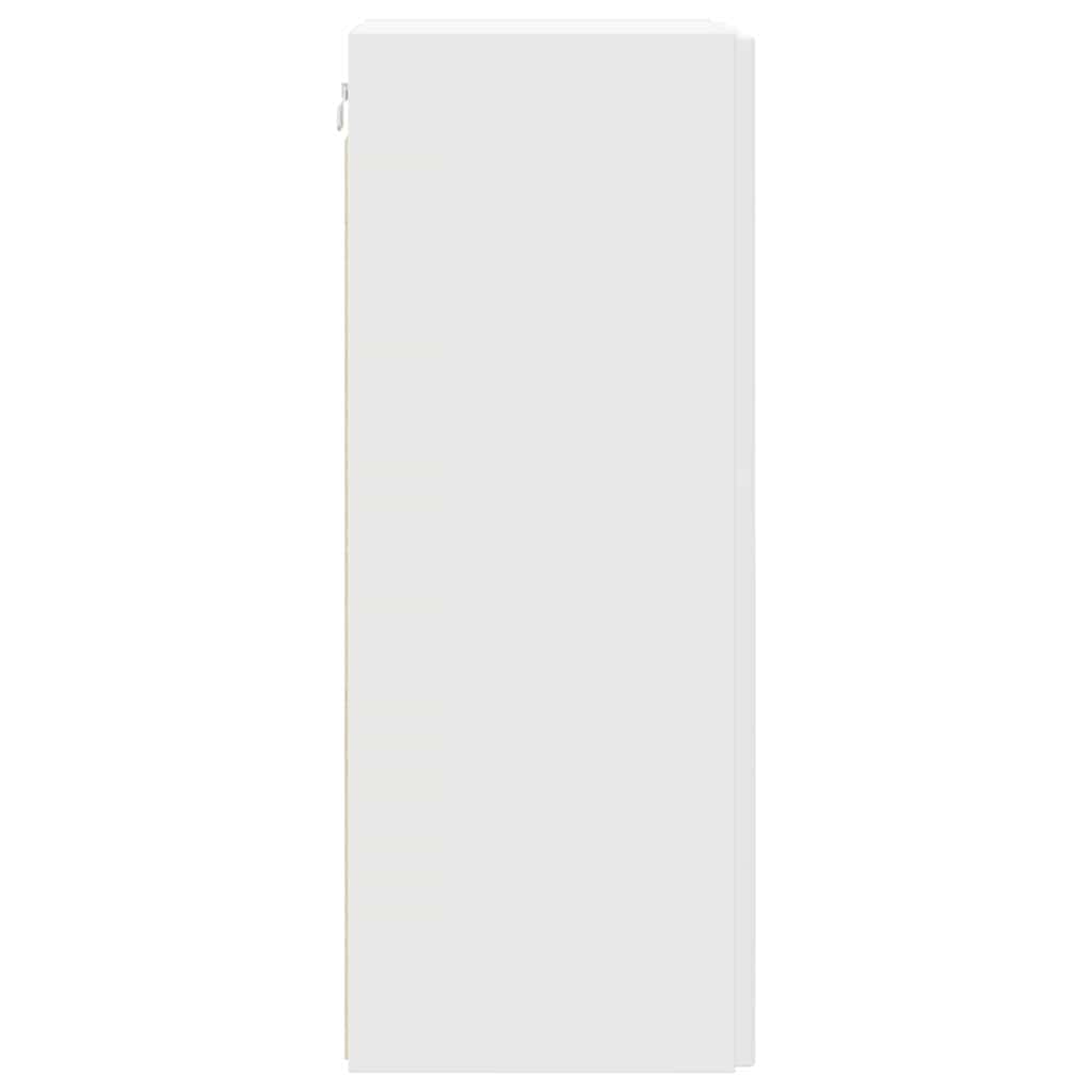TV sieninė spintelė Balta 30 x 31 x 80 cm Apdirbta mediena