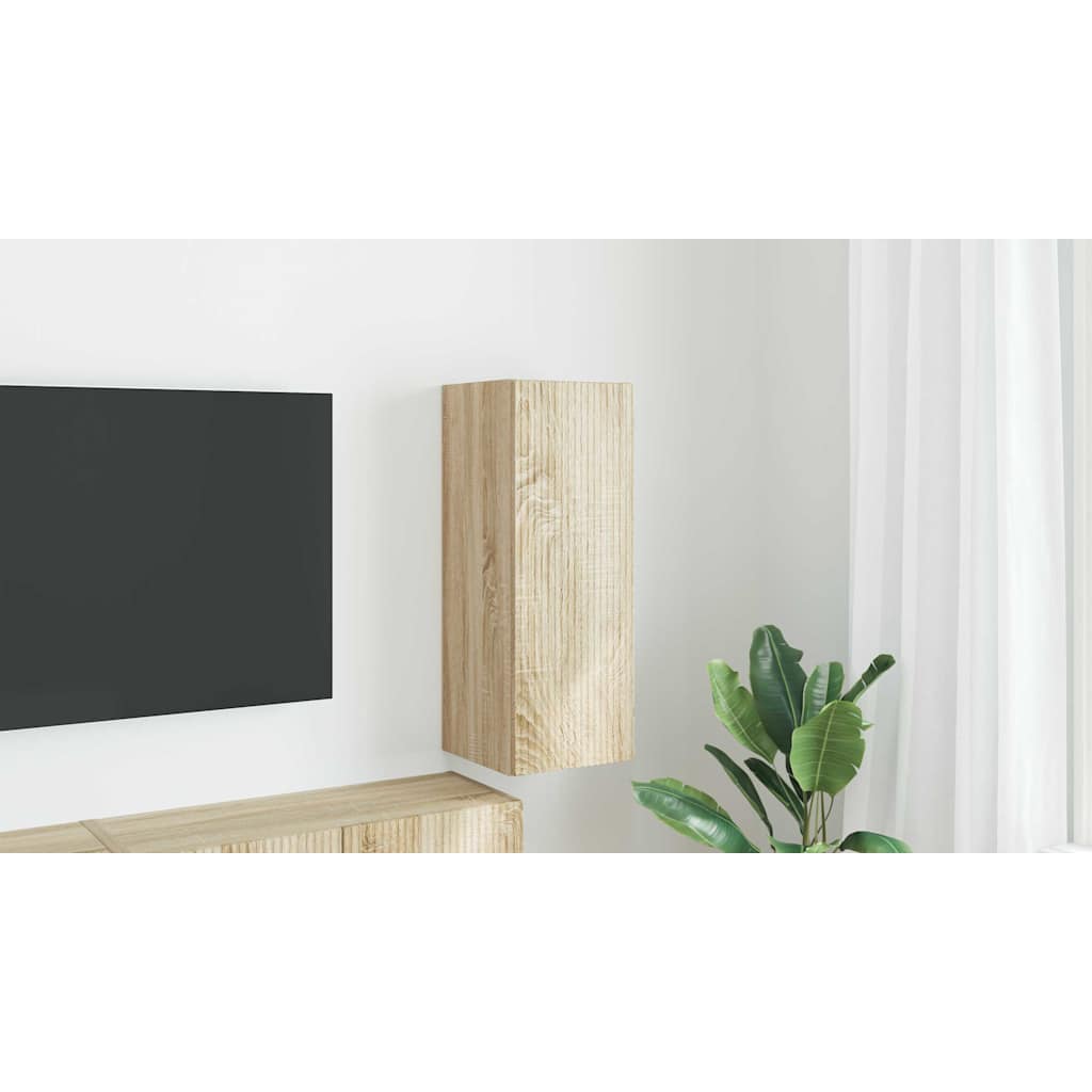 TV sieninė spintelė Sonoma 30 x 31 x 80 cm Apdirbta mediena
