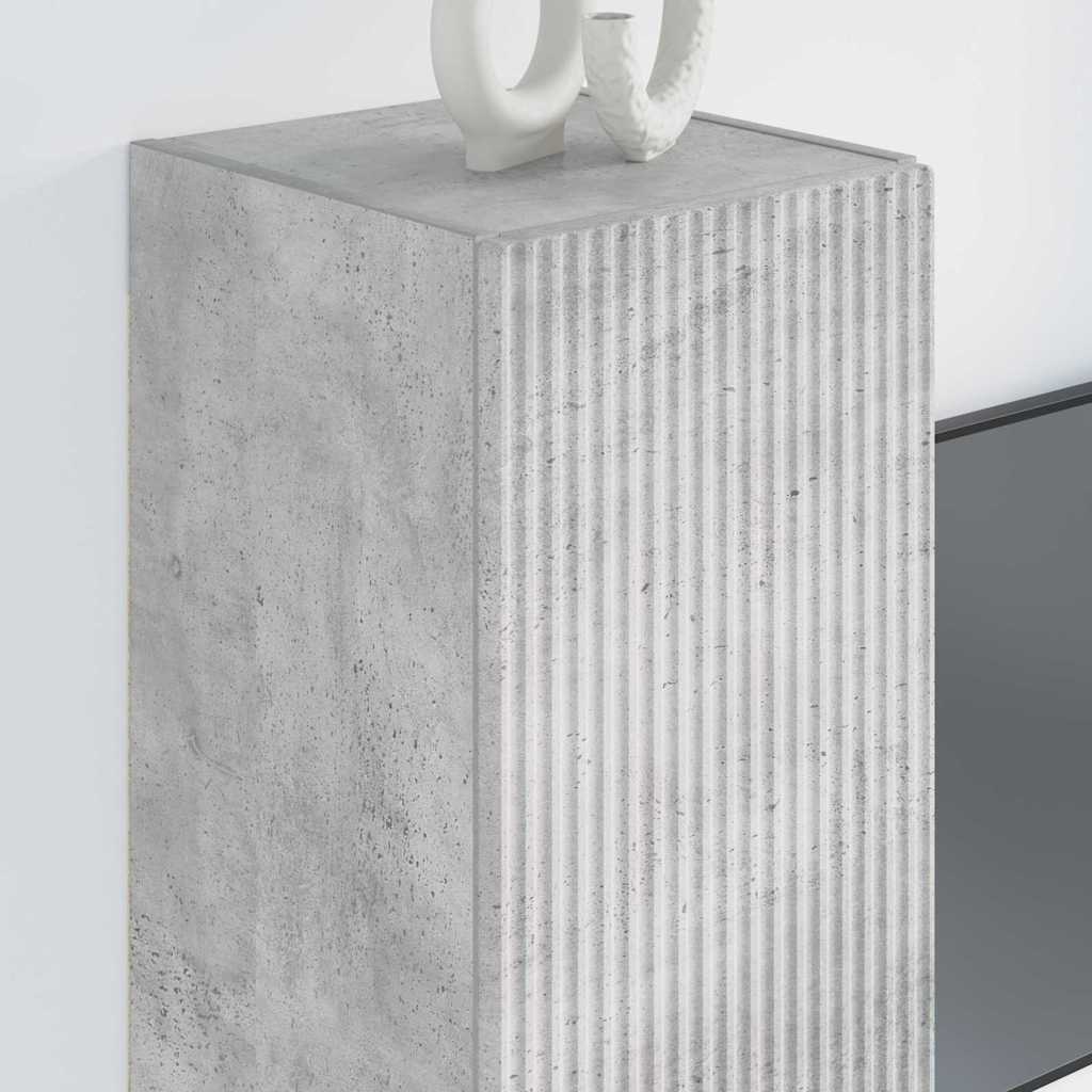 TV sieninė spintelė Betoninė 30 x 31 x 80 cm Apdirbta mediena