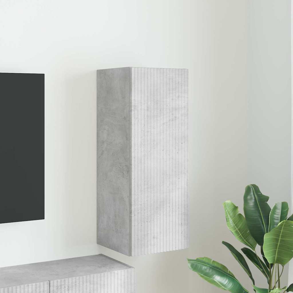 TV sieninė spintelė Betoninė 30 x 31 x 80 cm Apdirbta mediena