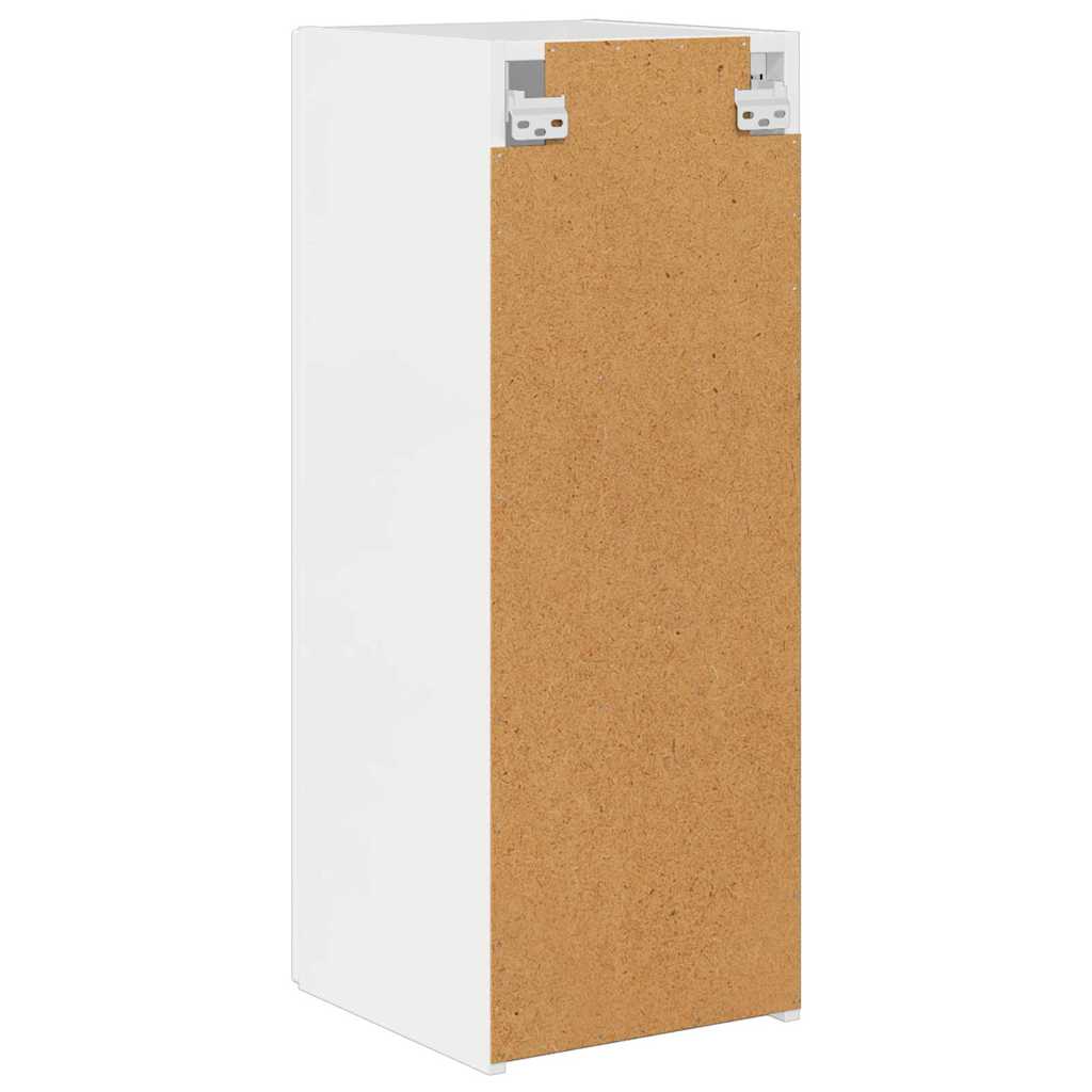 TV sieninė spintelė Blizgus baltas 30 x 31 x 80 cm