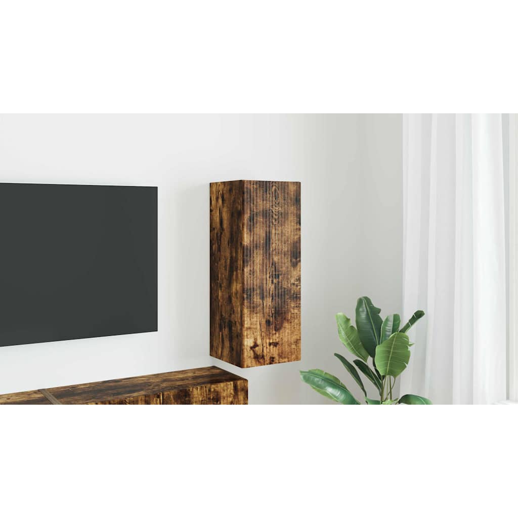 TV sieninė spintelė Rūkyta ąžuolas 30 x 31 x 80 cm
