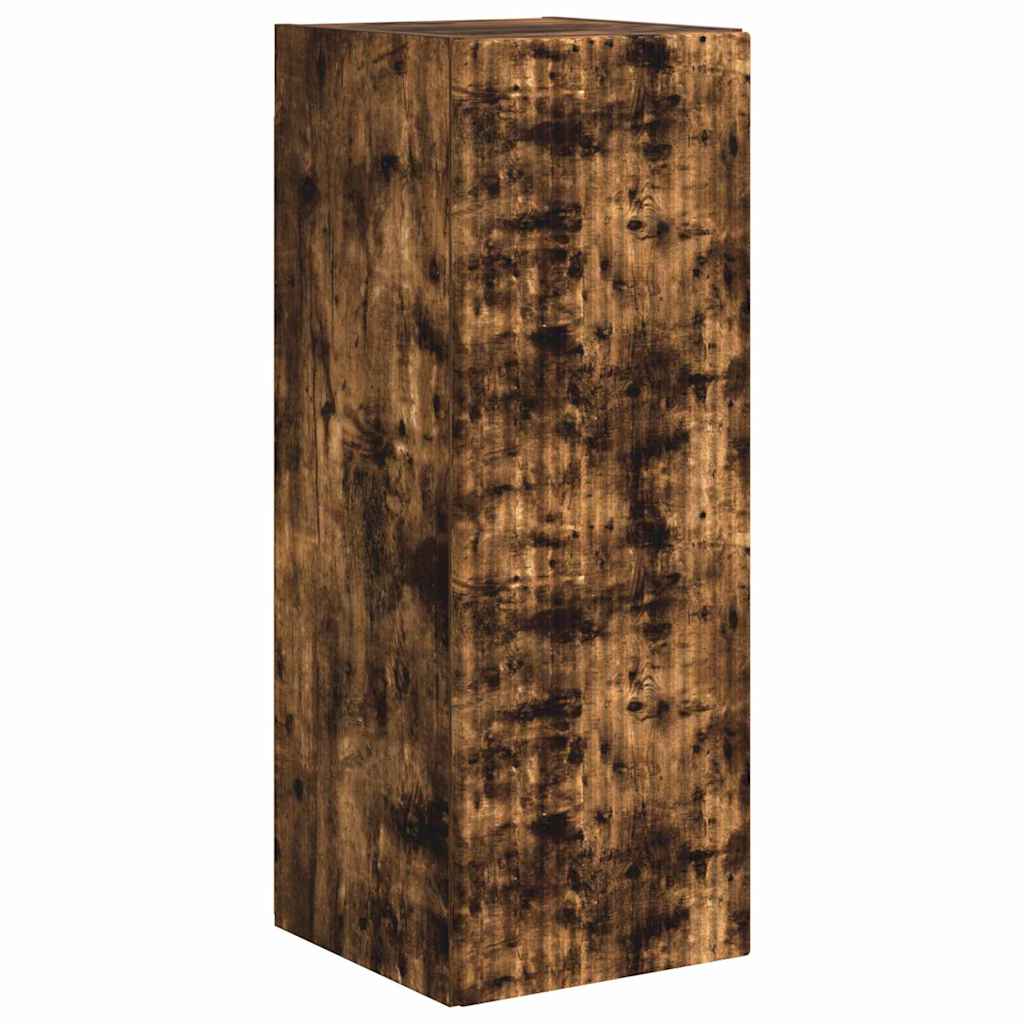 TV sieninė spintelė 2 pcs Rūkyta ąžuolas 30 x 31 x 80 cm