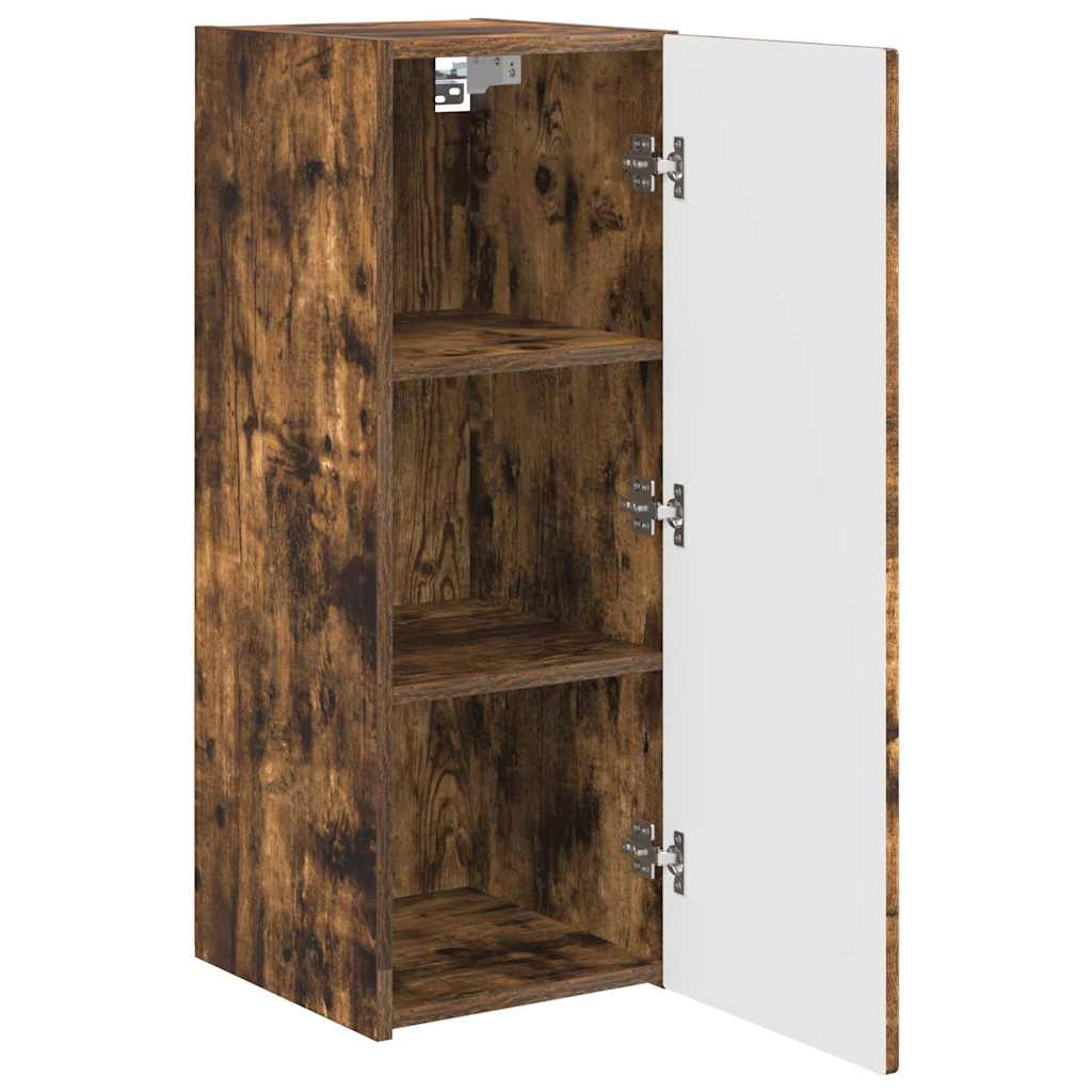 TV sieninė spintelė 2 pcs Rūkyta ąžuolas 30 x 31 x 80 cm