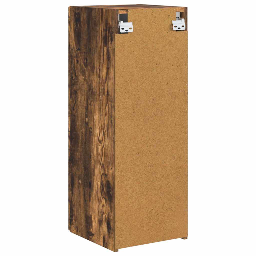 TV sieninė spintelė 2 pcs Rūkyta ąžuolas 30 x 31 x 80 cm