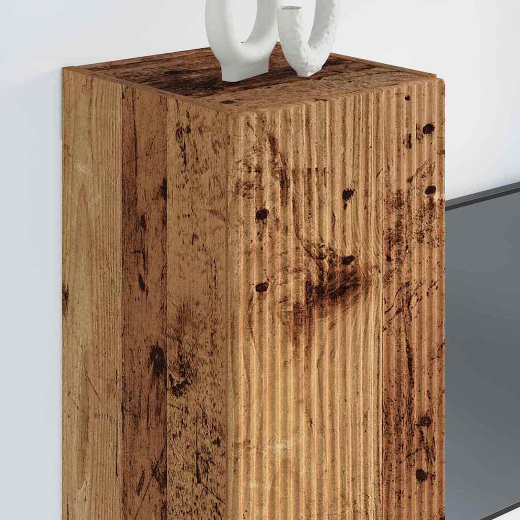 TV sieninė spintelė 2 pcs Senovinis medis 30 x 31 x 80 cm