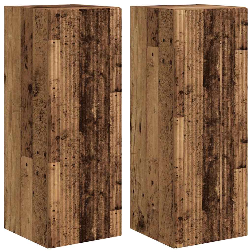 TV sieninė spintelė 2 pcs Senovinis medis 30 x 31 x 80 cm