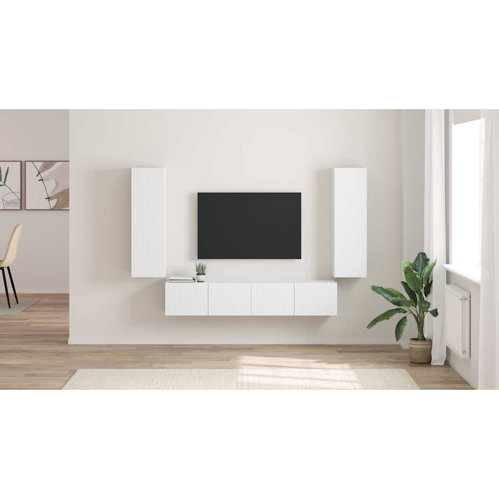 TV Wall Cabinet 2 pcs White 30 x 31 x 100 cm