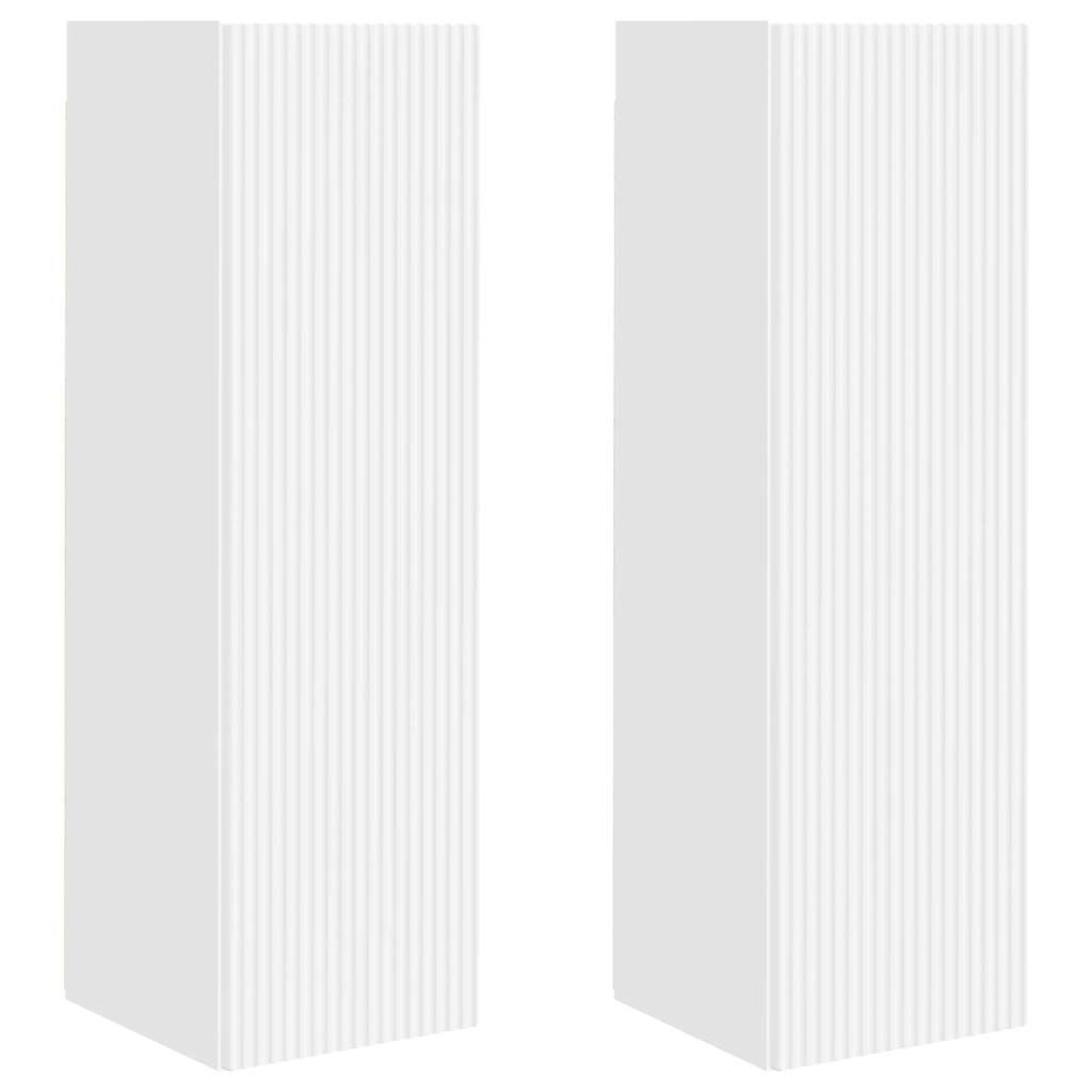 TV Wall Cabinet 2 pcs White 30 x 31 x 100 cm
