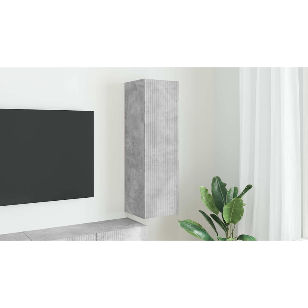 TV sieninė spintelė Betoninė 30 x 31 x 100 cm Apdirbta mediena
