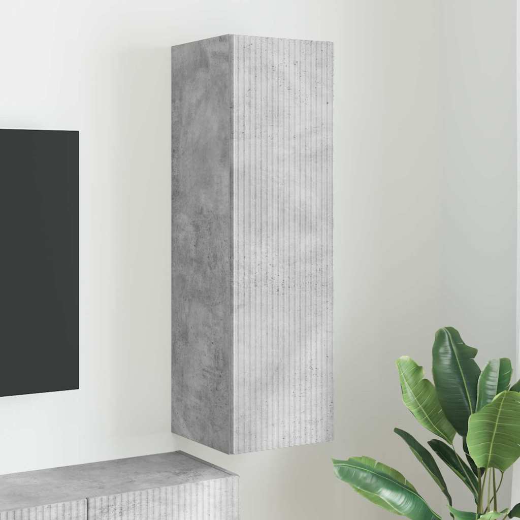 TV sieninė spintelė Betoninė 30 x 31 x 100 cm Apdirbta mediena
