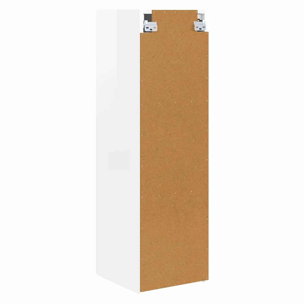 TV Wall Cabinet 2 pcs High Gloss White 30 x 31 x 100 cm