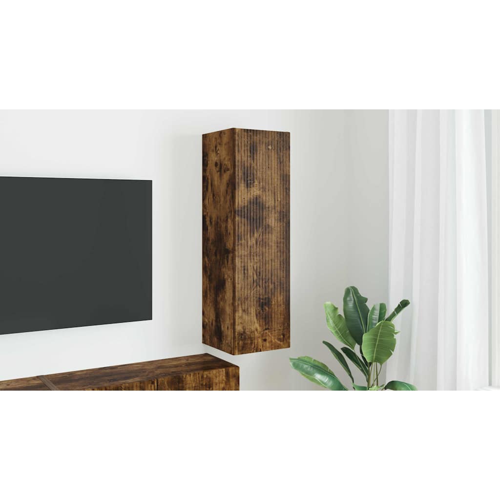 TV sieninė spintelė Rūkyta ąžuolas 30 x 31 x 100 cm