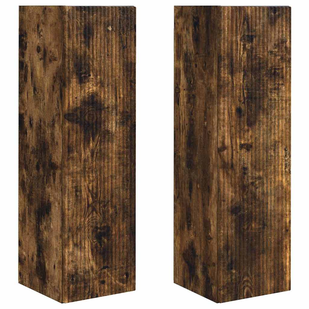TV sieninė spintelė 2 pcs Rūkyta ąžuolas 30 x 31 x 100 cm