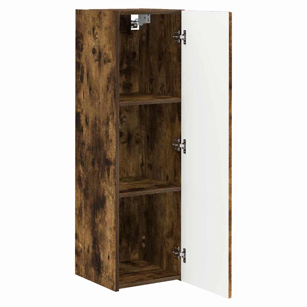 TV sieninė spintelė 2 pcs Rūkyta ąžuolas 30 x 31 x 100 cm