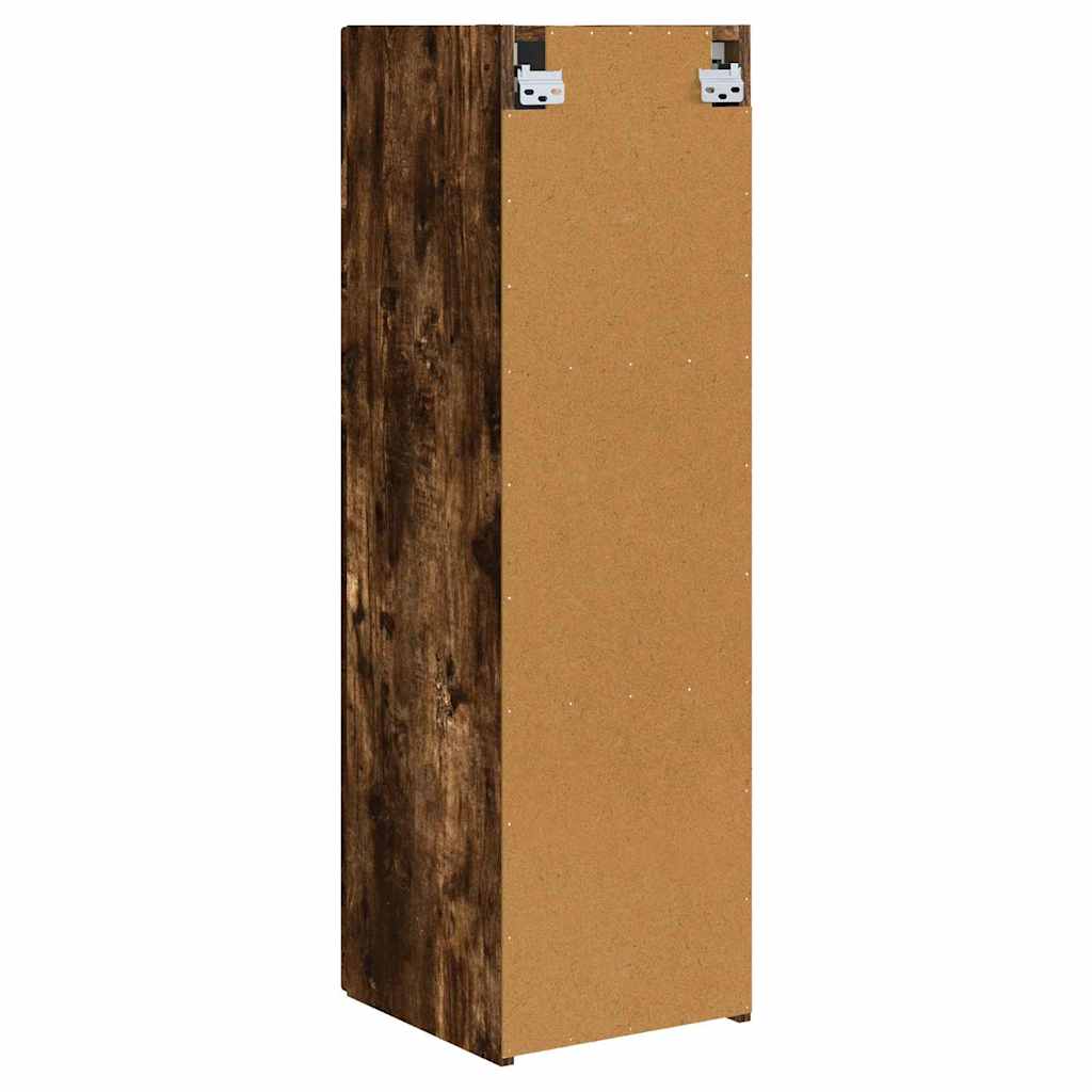 TV sieninė spintelė 2 pcs Rūkyta ąžuolas 30 x 31 x 100 cm