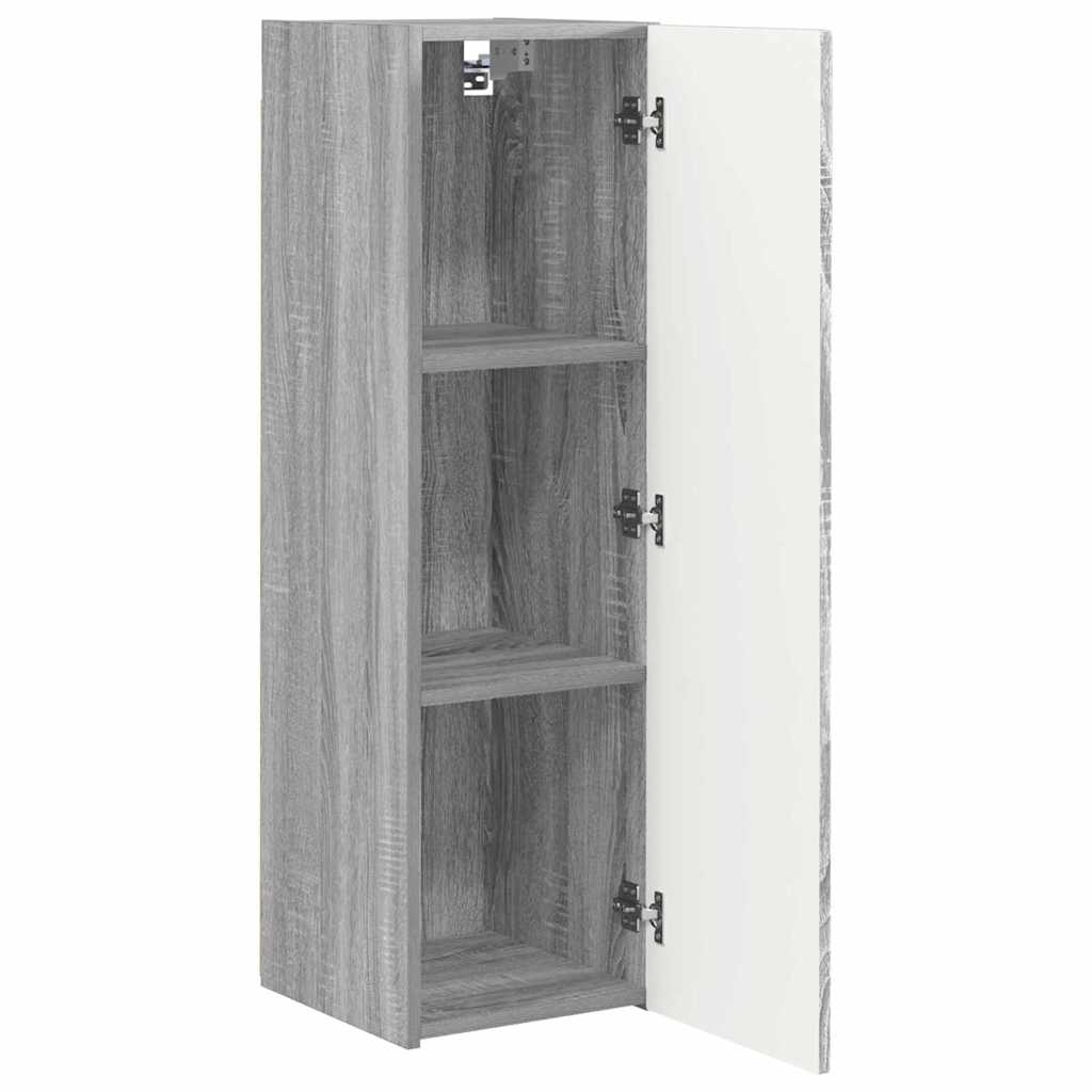 TV sieninė spintelė 2 pcs Pilkas Sonoma 30 x 31 x 100 cm