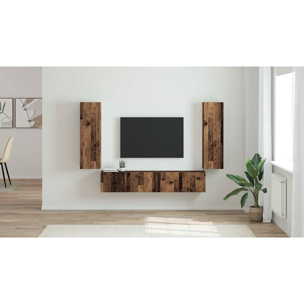 TV sienas skapītis 2 gab. Antīka koka 30 x 31 x 100 cm