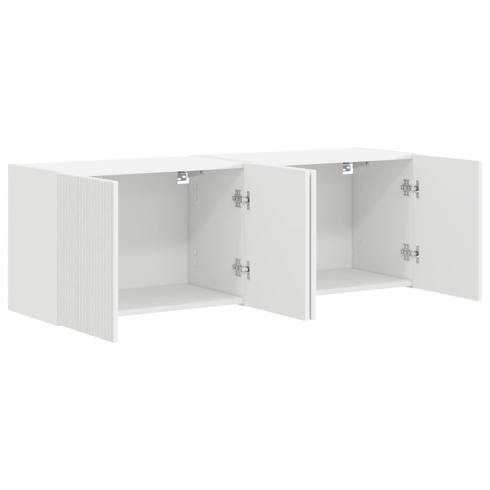 TV sieninė spintelė 2 pcs Balta 59,5 x 31 x 40 cm