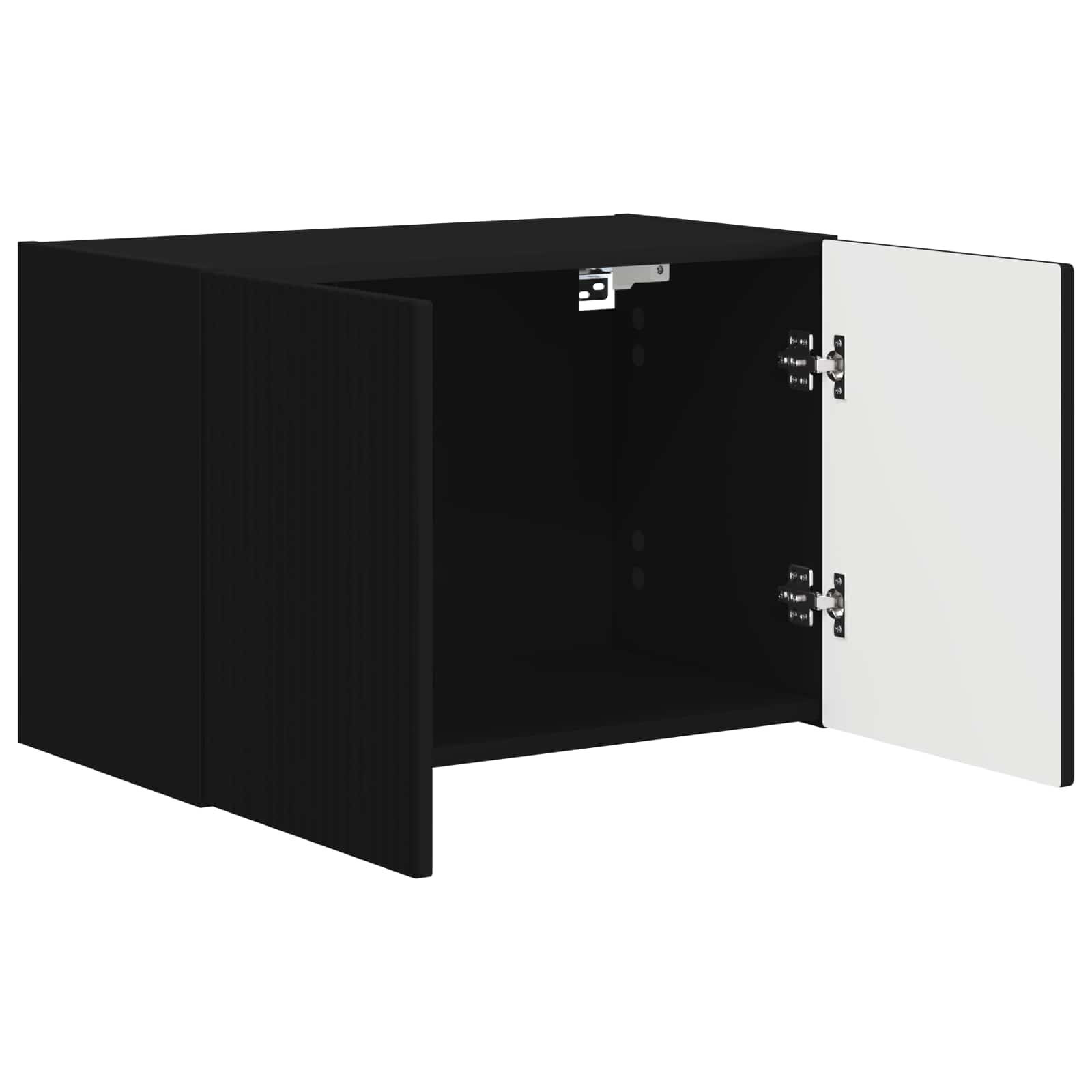 TV sieninė spintelė Juoda 59,5 x 31 x 40 cm Apdirbta mediena