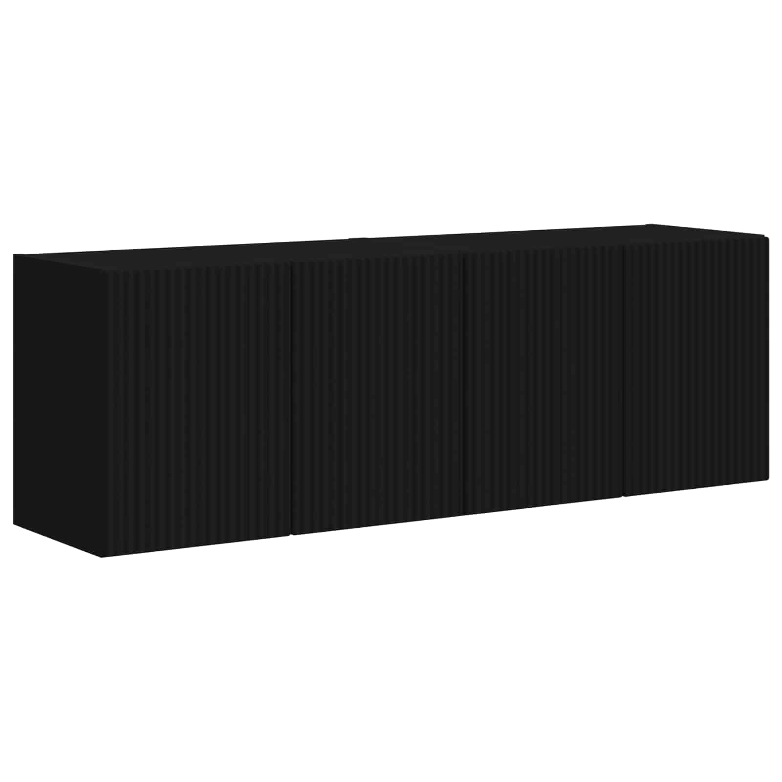 TV sieninė spintelė 2 pcs Juoda 59,5 x 31 x 40 cm