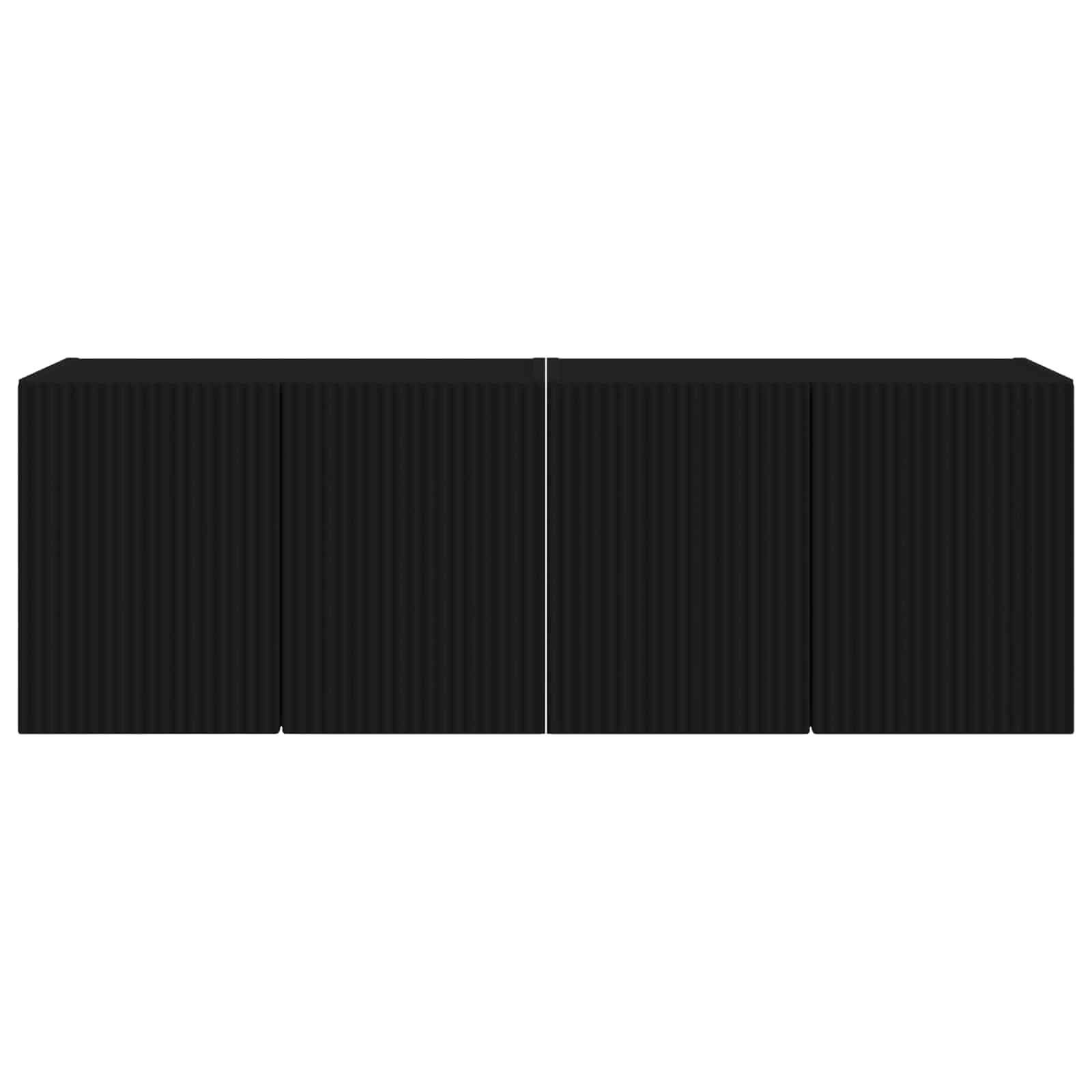 TV sieninė spintelė 2 pcs Juoda 59,5 x 31 x 40 cm