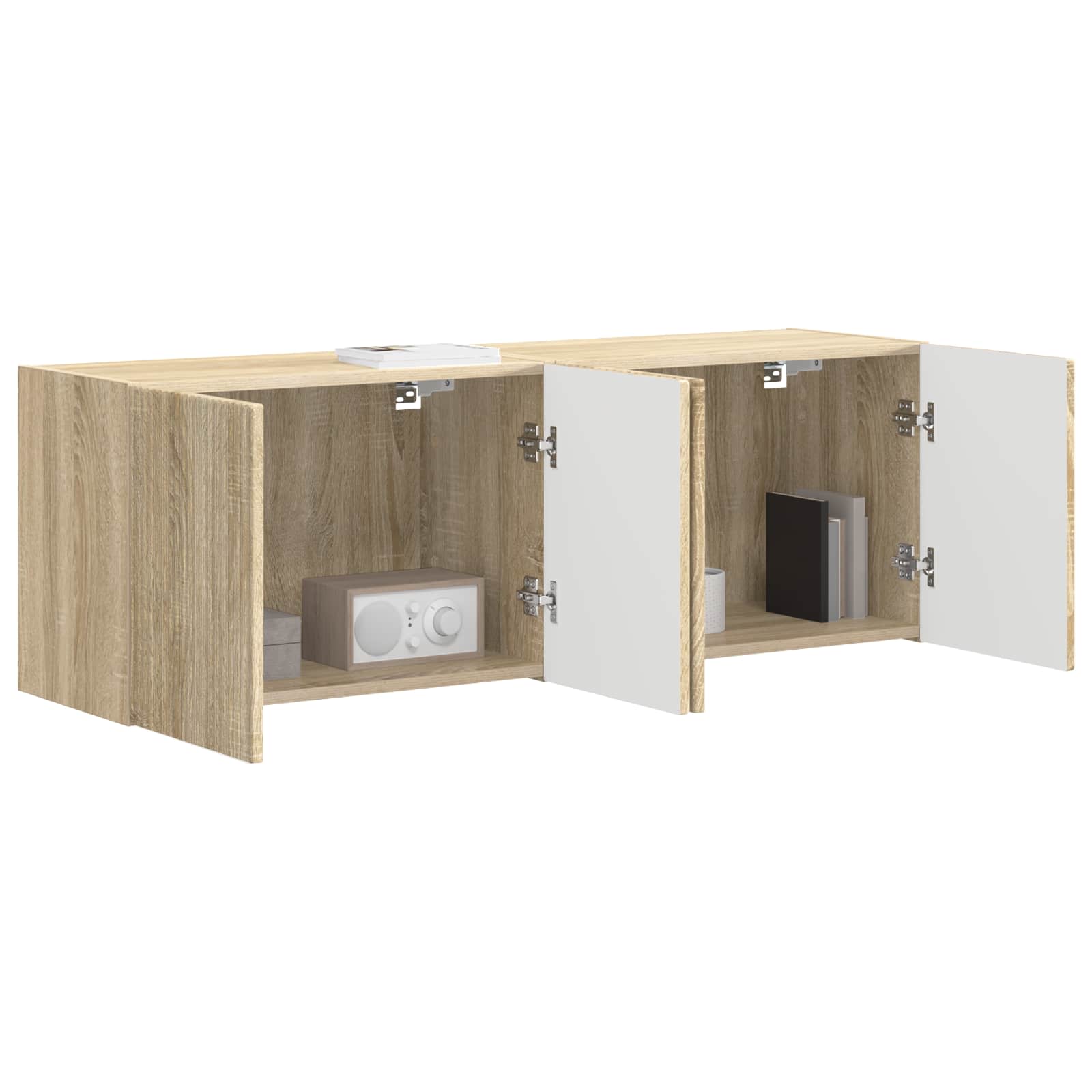 TV sieninė spintelė 2 pcs Sonoma ąžuolas 59,5 x 31 x 40 cm