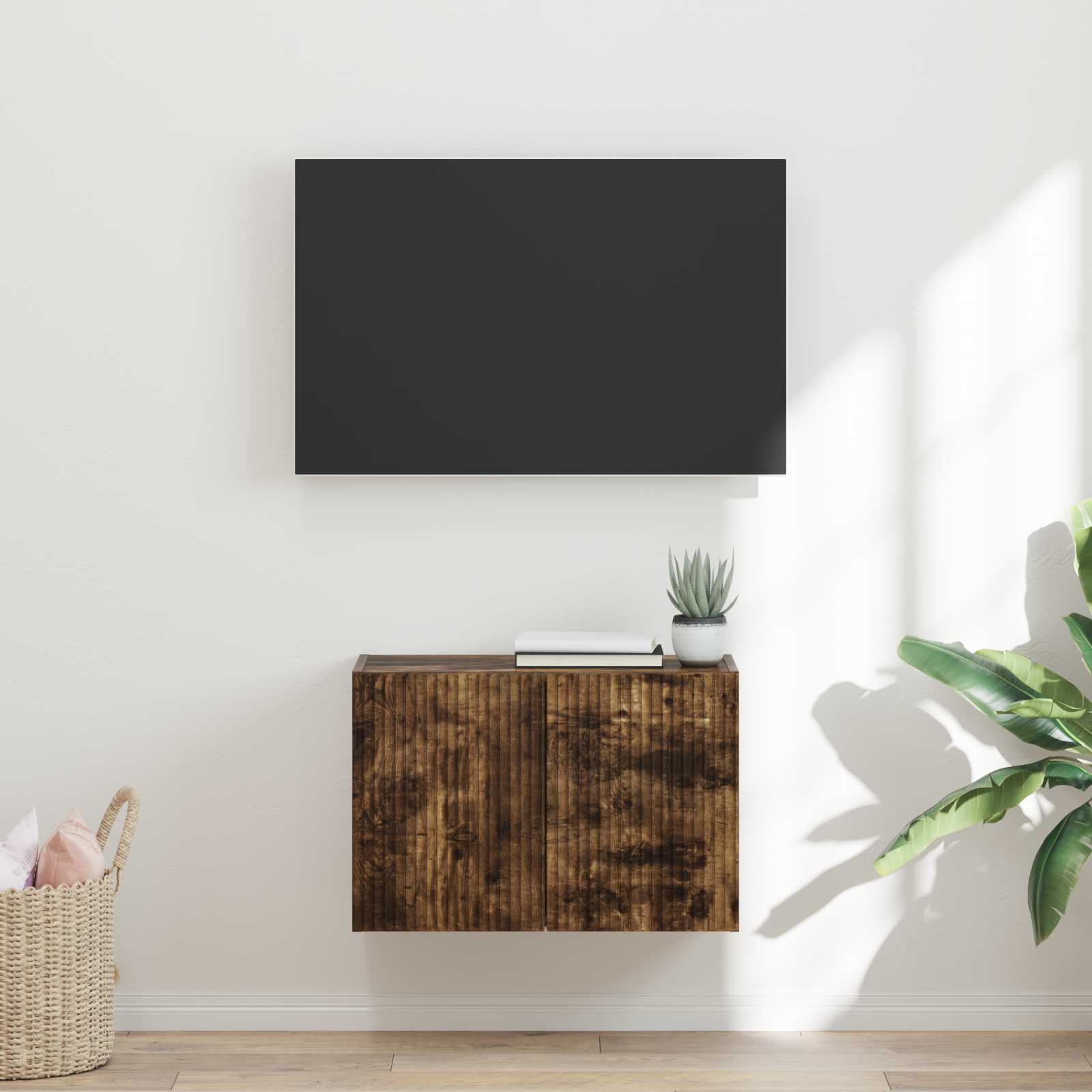 TV sieninė spintelė Rūkyta ąžuolas 59,5 x 31 x 40 cm