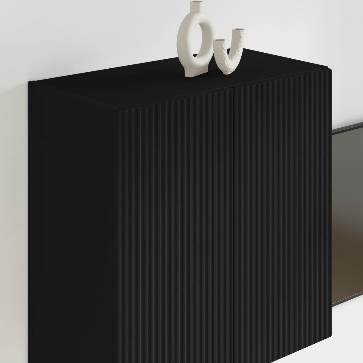 TV sieninė spintelė 59,5 x 31 x 60 cm Juoda Apdirbta mediena