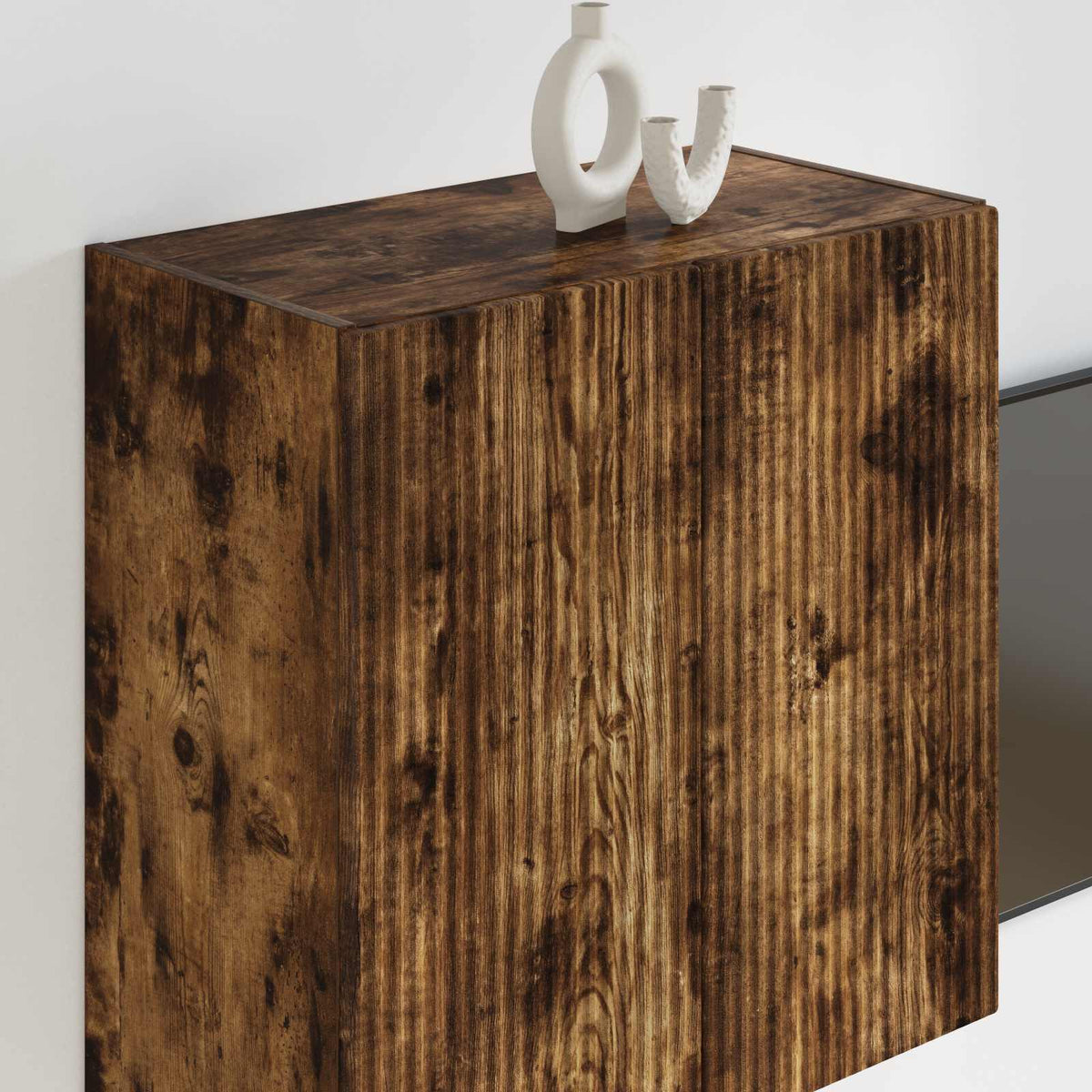 TV sieninė spintelė 59,5 x 31 x 60 cm Rūkyta ąžuolas