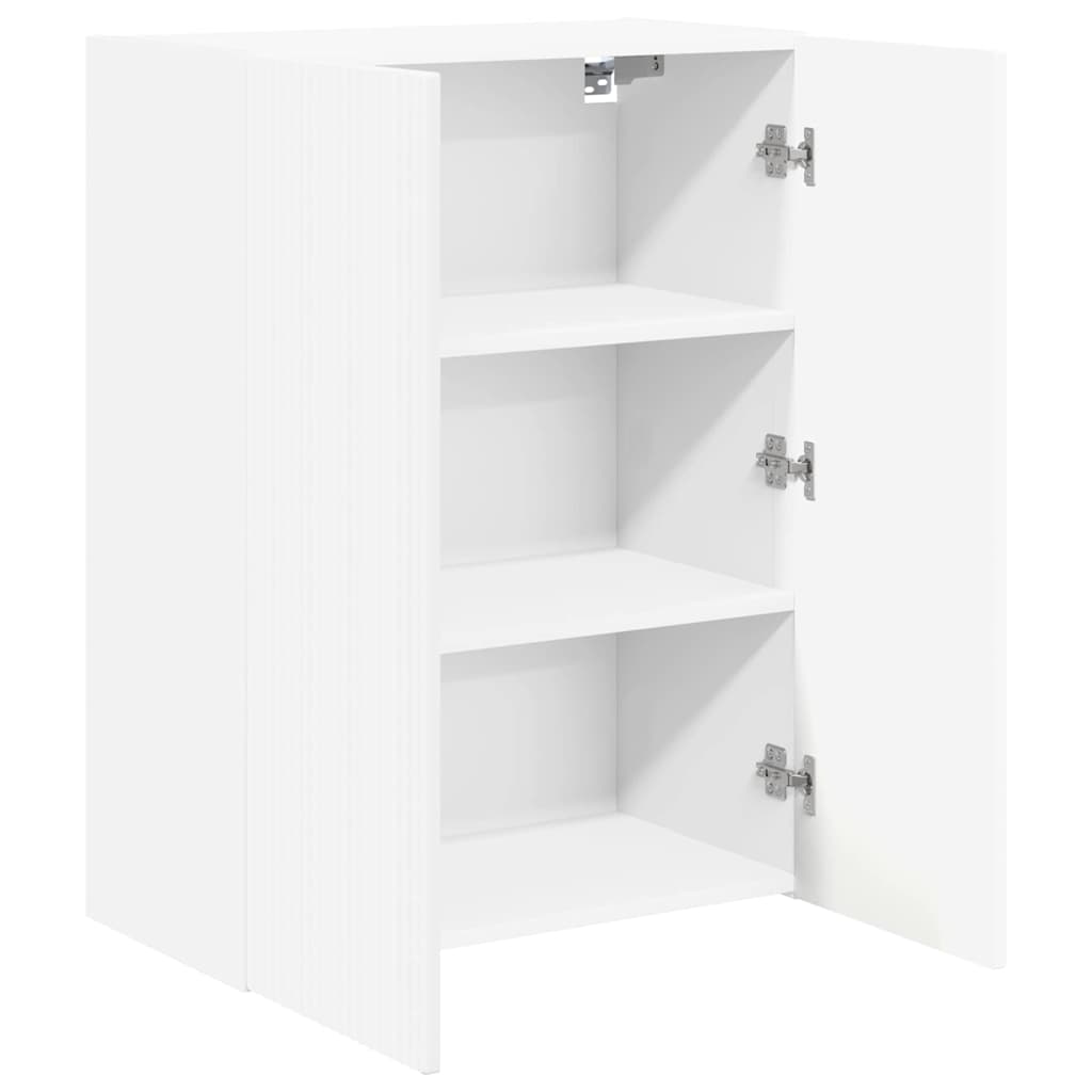 TV sieninė spintelė Balta 59,5 x 31 x 80 cm Apdirbta mediena