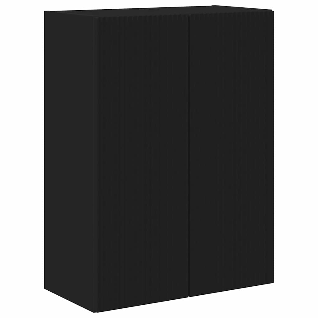 TV sieninė spintelė Juoda 59,5 x 31 x 80 cm Apdirbta mediena