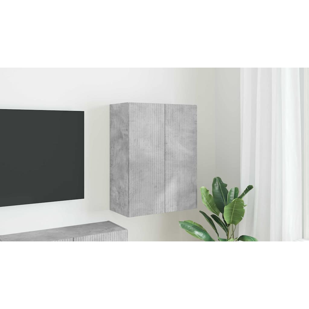 TV sieninė spintelė Betono pilka 59,5 x 31 x 80 cm