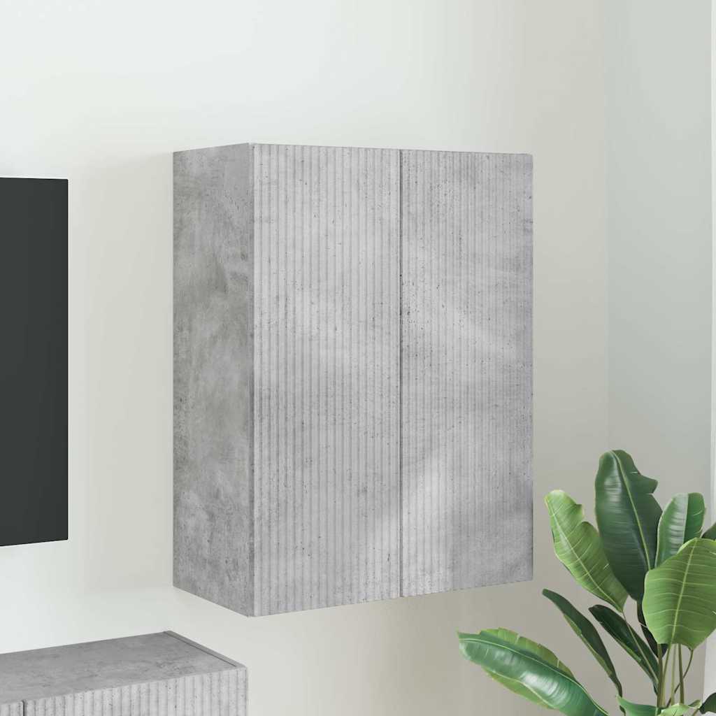 TV sienas skapītis Betona pelēks 59,5 x 31 x 80 cm