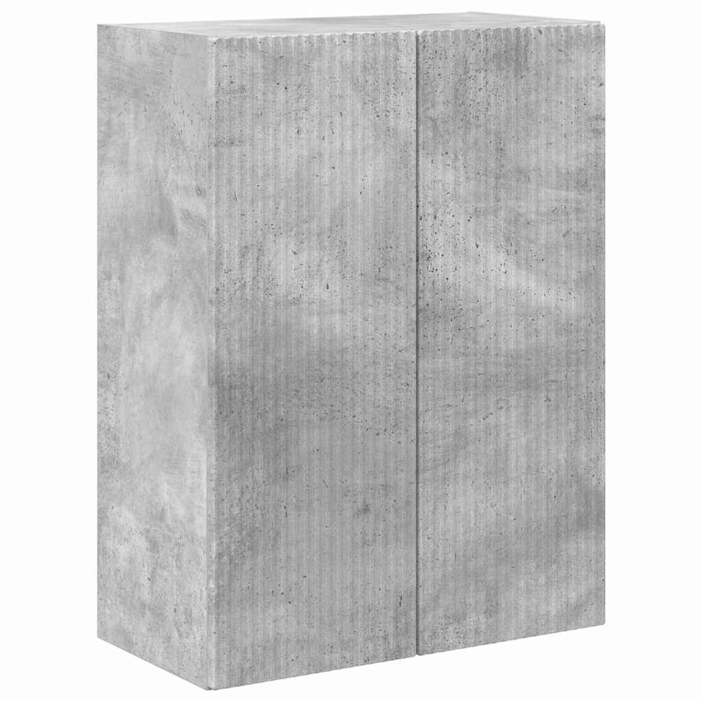 TV sienas skapītis Betona pelēks 59,5 x 31 x 80 cm